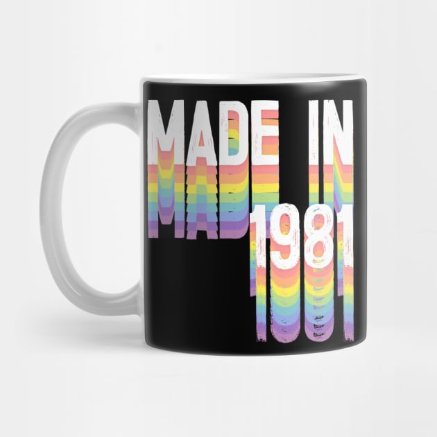 MADE IN 1981 / Birthday Typography Gift Design by DankFutura